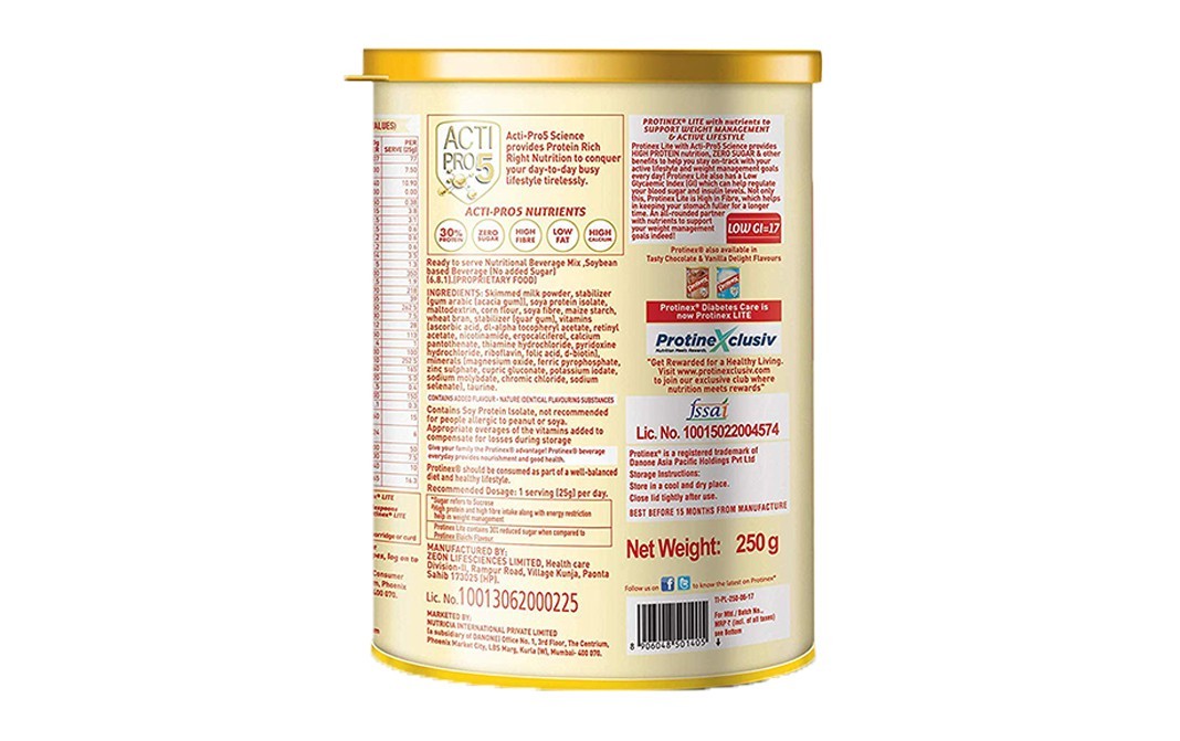 Protinex Lite Vanilla Flavour    Tin  250 grams